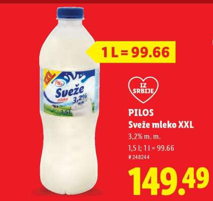 Pilos Sveže mleko XXL
