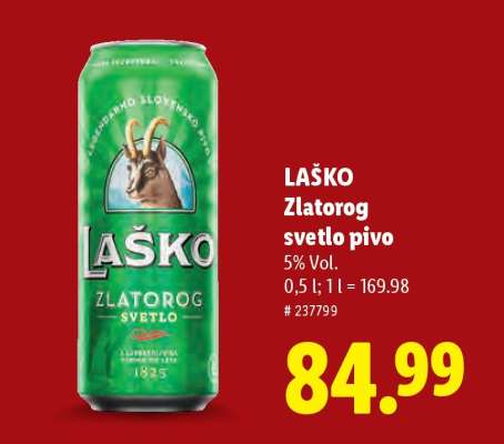 Laško Zlatorog svetlo pivo