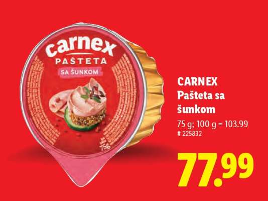 CARNEX PAŠTETA sa šunkom