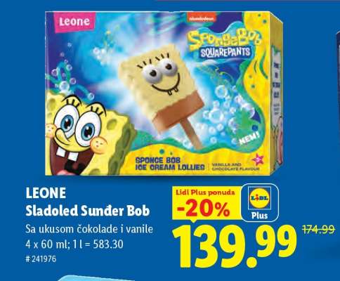 Leone Sladoled Sunđer Bob