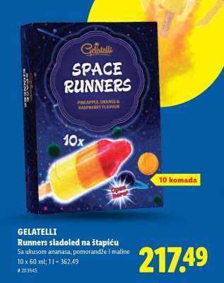 GELATELLI Runners sladoled na štapiću
