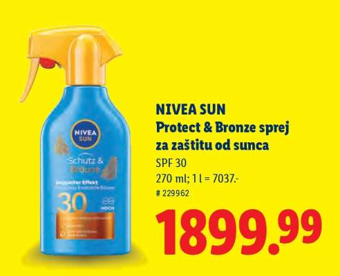 NIVEA SUN Protect & Bronze sprej za zaštitu od sunca