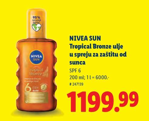 NIVEA SUN Tropical Bronze ulje u spreju za zaštitu od sunca
