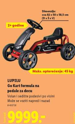 LUPILU Go Kart formula na pedale za decu