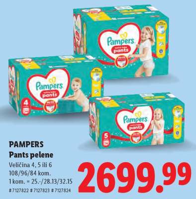 Pampers pants Pelene