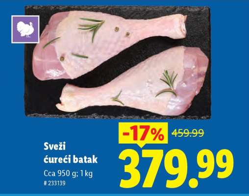 Sveži ćureći batak