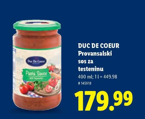 Duc de Coeur Provansalski sos za testeninu
