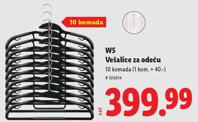 W5 Vešalice za odeću