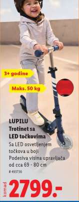 LUPILU Trotinet sa LED točkovima
