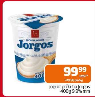 Jogurt grčki tip Jorgos