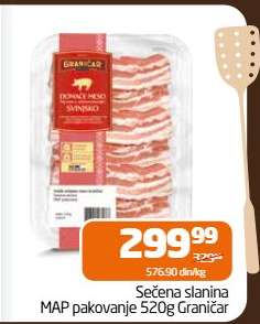 Sečena slanina MAP pakovanje 520g Graničar