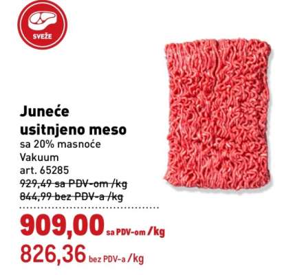 JUNEĆE USITNJENO MESO