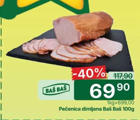 Pečenica dimljena Baš Baš 100g