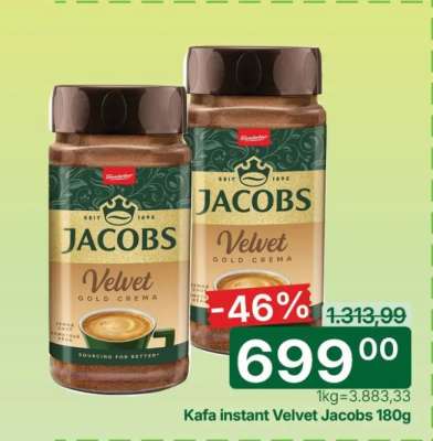 Kafa instant velvet Jacobs 180g