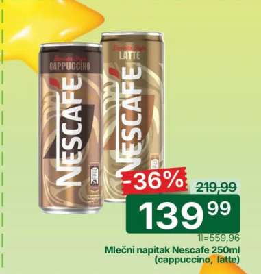 Mlečni napitak Nescafe 250ml (cappuccino, latte)