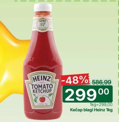 KEČAP BLAGI Heinz 1kg