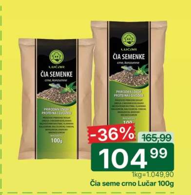 Čia seme crno Lučar 100g