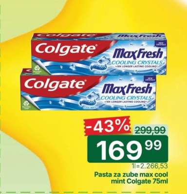 Pasta za zube max cool mint Colgate 75ml