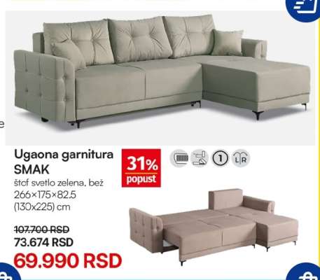 Ugaona garnitura SMAK