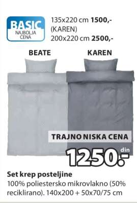 SET KREP POSTELJINE