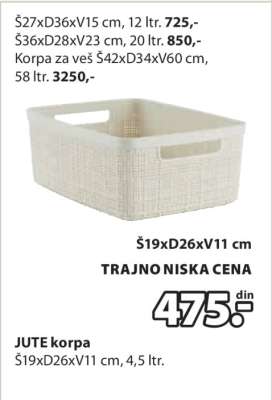JUTE korpa