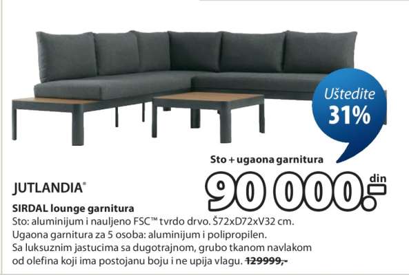 JUTLANDIA SIRDAL lounge garnitura