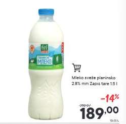 Mleko sveže planinsko