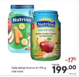 Kaša dečija Nutrino 6+ 190 g