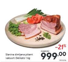 Slanina dimljena pikant vakuum Delikato 1 kg