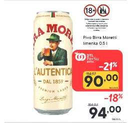 Pivo Birra Moretti limenka 0.5 l