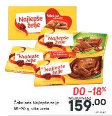 ČOKOLADA NAJLEPŠE ŽELJE