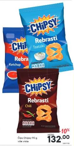 Čips Chipsy 95 g