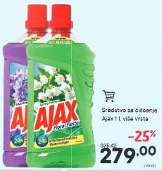 Sredstvo za čišćenje Ajax 1 l više vrsta