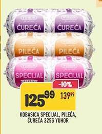 Kobasica Specijal, Pileća, Ćureća 325g Yuhor
