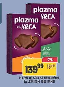 Plazma od Srca sa Narandžom, sa Lešnikom 100g Bambi