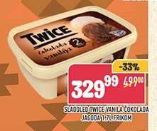 Sladoled Twice Vanila Čokolada Jagoda 1.7L Frikom