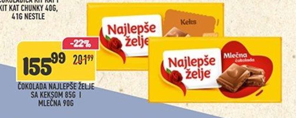 ČOKOLADA NAJLEPŠE ŽELJE