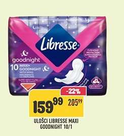 Ulošci Libresse Maxi Goodnight 10/1
