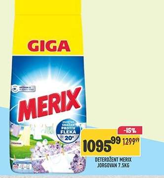 Deterdžent Merix Jorgovan 7.5kg