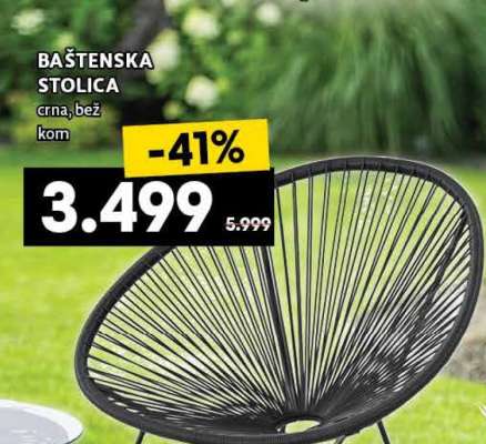 BAŠTENSKA STOLICA