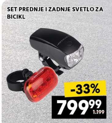SET PREDNJE I ZADNJE SVETLO ZA BICIKL