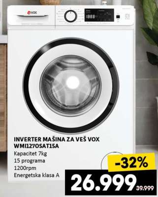 INVERTER MAŠINA ZA VEŠ VOX WM1270SAT15A