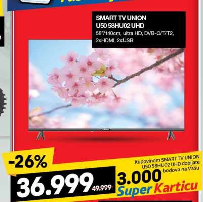 SMART TV UNION U50 58HU02 UHD