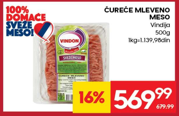 ćureće mleveno meso