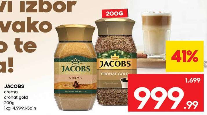 Jacobs crema, cronat gold