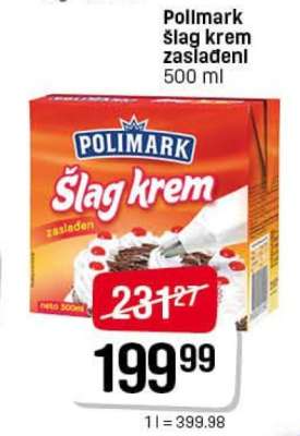 Polimark šlag krem zaslađen