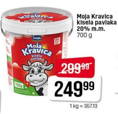Moja Kravica kisela pavlaka 20% m.m.