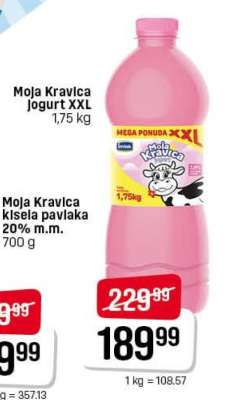 Moja Kravica jogurt XXL