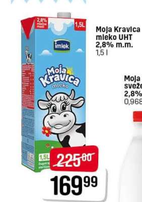 Moja Kravica mleko UHT 2,8 % m.m.