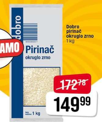 Dobro pirinač okruglo zrno